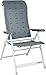 Produktbild BERGER Luxus Gartenstuhl Hochlehner Verstellbar 5-Fach mit Armlehnen gepolsterte Bezug Belastbar bis 120kg - Klappstuhl Camping Aluminium - Campingstuhl Klappbar