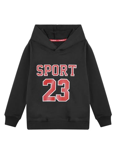 Kids Boys Girls Casual Fleece Sweatshirt Long Sleeve Print Hoodies Pullover Athletics Sweatshirts
