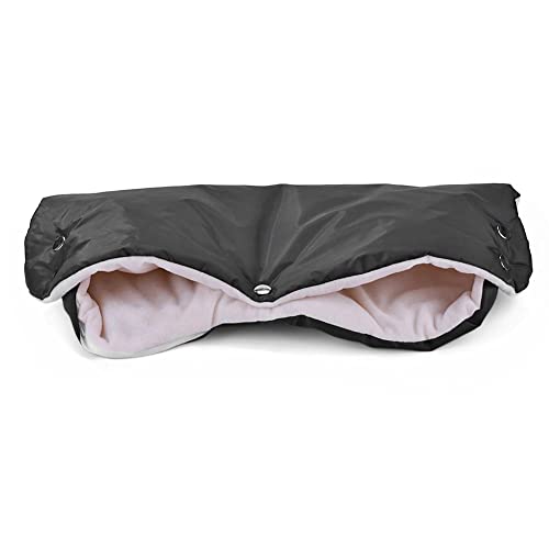 Handwärmer Kinderwagen - Kinderwagen Muff Mit Fleece Innenseite Wasserfest Und Windabweisend Winter Universalgröße Für Kinderwagen Buggy Radanhänger-Schwarz