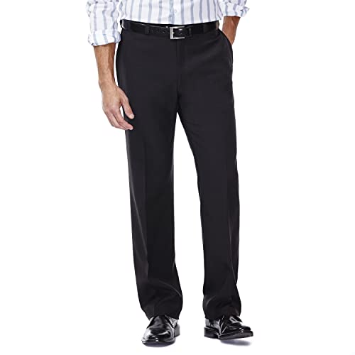 Haggar Men's E Clo Repreve Stria Classic Fit Flat Front Dress Pant