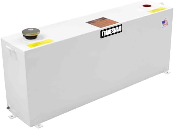 Tradesman 83750 50-Gallon Full-Mid Size Vertical Liquid Storage Tank, White, Black