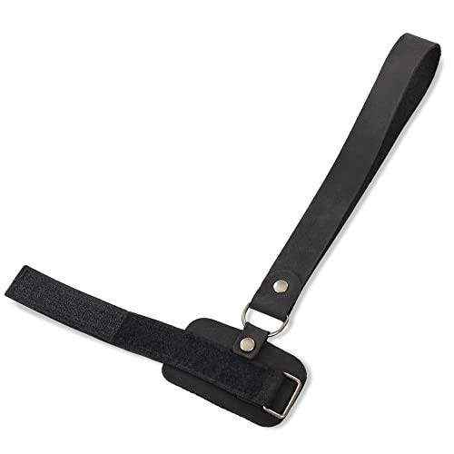 Asterom Handmade Leather Cane Strap - Stylish Wrist Strap For Canes And Walking Sticks (Black) #TOP1