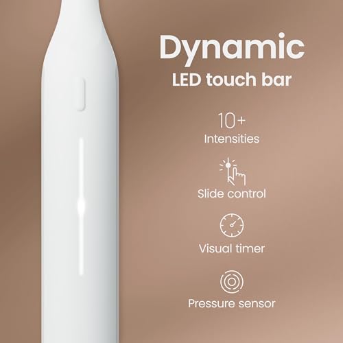 Image of Quip Ultra Next Generation Smart Toothbrush - Timed Electric Toothbrush with Case - Replaceable Brush Head, Soft Bristles, Silicone Handle, 30-Day Battery Life - Travel Toothbrush - Stone
