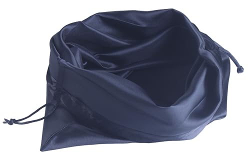 SANSAM Drawstring Satin Silk Dust Bag 4pcs Black 12x16 Dust Cover Storage Bags for Purses Handbags Travel Storage Pouch for Shoes Boots