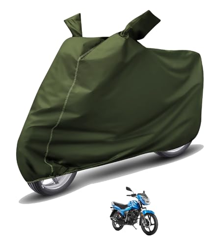 Image of Auto Hub Waterproof Bike Cover Compatible with TVS Victor GLX Dustproof, UV Protection Two Wheeler Bike Victor GLX Cover - Green