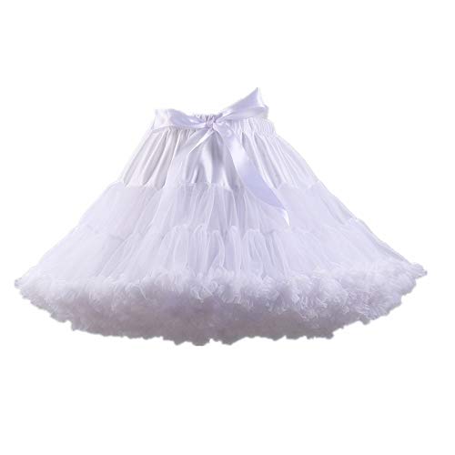 Colyanda Womens 3-Layered Pleated Tulle Petticoat Tutu Puffy Party Cosplay Skirt