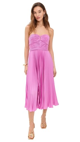 strapless open back dress Belle Pleated Strapless Dress in Navy by AMUR