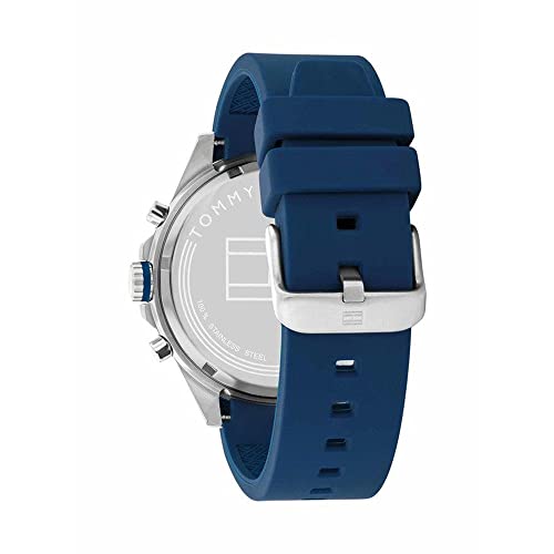 Tommy Hilfiger Mens 45 mm Max Blue Dial Silicone Analog Watch (WTOTH1791970) - Image 3