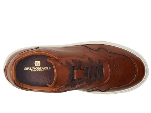 Image of Bruno Magli Men's Dezi Sneakers, Leather Shoes, Lace-Up Casual Shoes