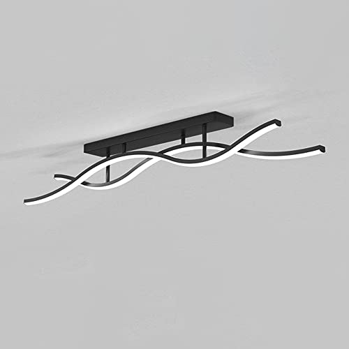 Plafonnier LED vague avec intensité réglable et télécommande salon - 2