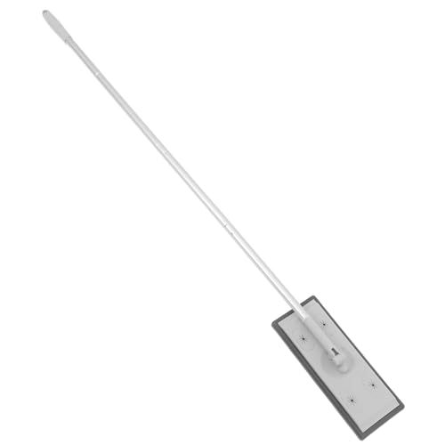 HOMOBABE Trapeador De Polvo Plumeros para Limpieza Trapeadores De Piso para Limpiar Poste Telescópico De Aluminio Limpiador De Pantallas De Ventanas Fregona Plana Aleación De Aluminio Gris