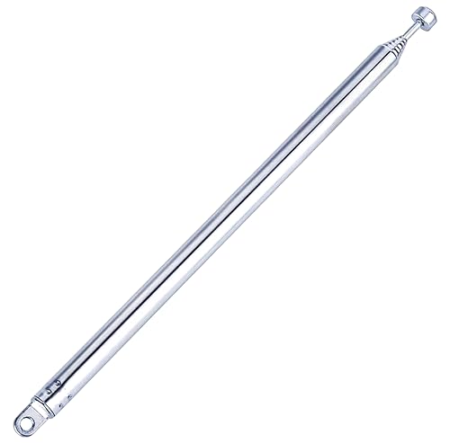 Camkey Telescopic FM Radio Antenna 7 Sections, Extendable from 17cm to 76cm - Replacement Antenna for Portable Radios, Home Stereo Receivers
