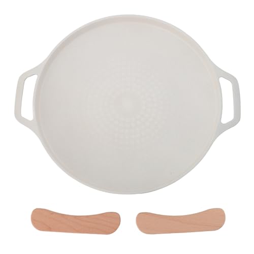 XZXCVN Parrilla de Barbacoa Coreana Antiadherente, Sartén de Aluminio Versátil con Asas, Revestimiento de Piedra Maifan, Rosa - Portátil y Fácil de Limpiar, Ideal para Uso Interior y (Blanca)