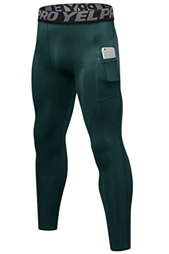 Calça de compressão masculina fresca e seca atlética, para treino...