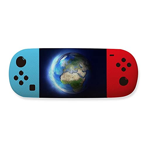 Étui de rangement pour lunettes anti rayures motif planète bleu blanc pour verres fragiles