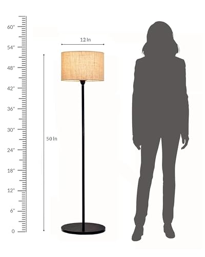 Image of Homesake Rustic Wooden Floor Lamp for Living Room Decorative Night Standing Modern Antique Industrial Vintage Minimalist Side Lamp, Corner Stand Light| Bedrooms | Office (Wooden Base Beige)