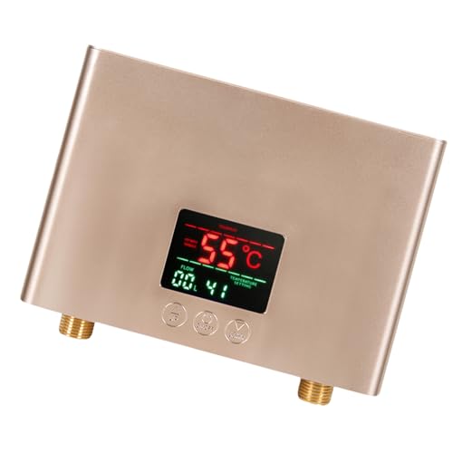 Psdndeww Calentador de agua eléctrico de bajo consumo, 5500 W, sistemas de agua caliente controlados por...