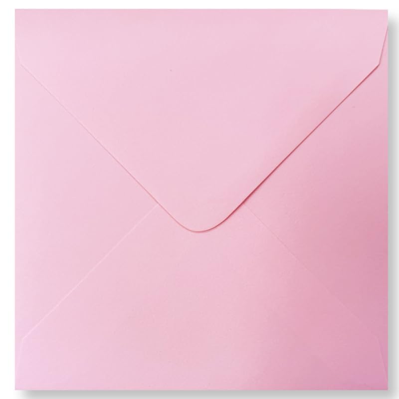 Cards & Crafts Square Envelopes - 13x13cm - 110g/sm (500, Baby Pink)