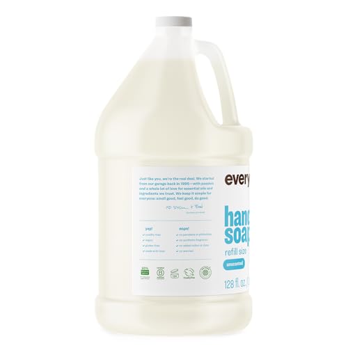 Image of Everyone Liquid Hand Soap Refill, 1 Gallon, Unscented, for kitchen and bathroom
