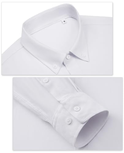 Stretch Mens Dress Shirts Long Sleeve Slim Fit Dress Shirts for Men Button Down Shirt Men Big and Tall Shirts4