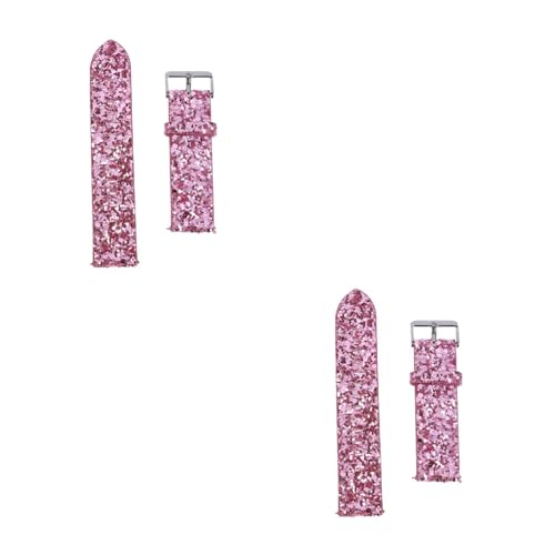 Bracelet de montre brillant HEMOTON en lot de 2 pièces pour un remplacement élégant