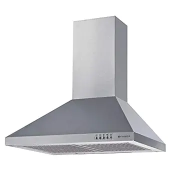 Faber 60 cm 800 m3/HR Pyramid Kitchen Chimney (HOOD CONICO PLUS BF SS 60, 2 Baffle Filters, Silver)