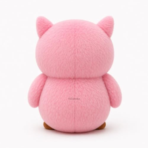 Image of Shiny Owl Soft Toy for Girls Boys Kids,Pink,Owl with Glitter Eyes Animal Plush Stuffed Baby Teddy Gift Birthday, 23 cm