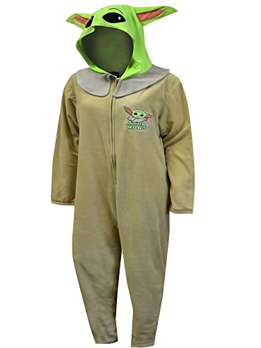 Briefly Stated Men's Star Wars Mandalorian Grogu Hooded Onesie Pajama (UT026MBS)