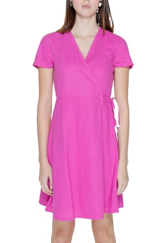 ONLY Damen ONLADDICTION-Caro S/S Linen Dress CC PNT Minikleid (DE/NL/SE/PL, Alphanumerisch, L, Regular, Regular, raspberry rose)
