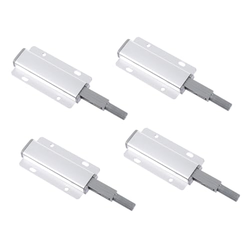 OUNONA 4個 ホームキャビネット用マグネット式押し込み反発器 耐久性アルミ製 ドア開閉安定化プレスリバウンダー 家具ドア跳返り装置軽量