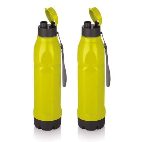 Attro Sky Procool 800 Super PU Insulated Hot & Cold Water Bottle, Portable & Leak-Proof Flip Top Cap, Easy to Cary Use for Travel, Office, School & Gym, 670ml - Green Set of 2 (B0D2TL7WLP) Amazon Price History, Amazon Price Tracker