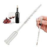 Vinometer,Glas Vinometer 0 Bis 25 Alkoholgehalt Alkoholprozent,Vinometer Für Wein,Alkoholmessgerät Für Wein,Alkoholmeter,Ideal Für Hobbybrauer Und Weinliebhaber,Zur Messung Des Alkoholanteils Im Wein