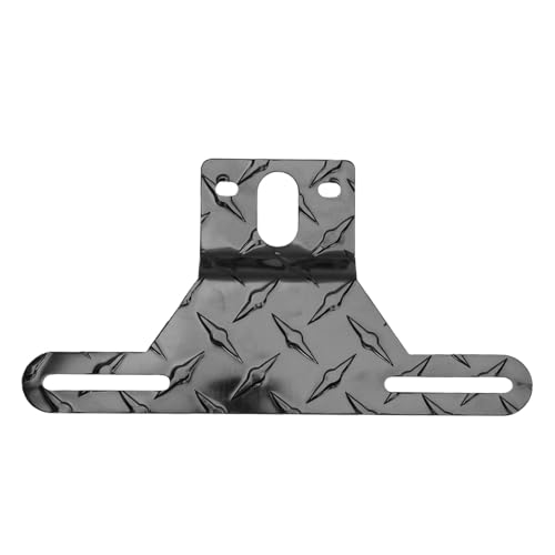 Acouto Soporte de Luz para Placa de Matrícula de Remolque, Aleación de Aluminio Universal, Anticurvatura Negra con Orificio de Montaje, para Remolque de Coche, RV