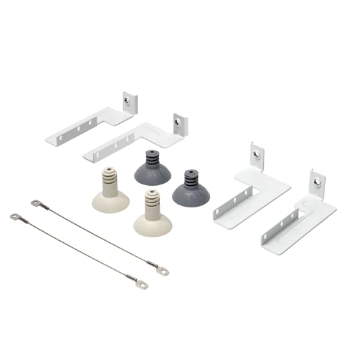 AEG Kit de Montaje en Columna BR12 - Accesorios para Lavadoras y Secadoras - Anclajes para lavadoras de 52 a 67 cm - Incluye Brida de Seguridad - Máxima Estabilidad - Cuidado de la Ropa