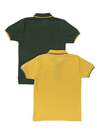 Boys Polo T-Shirts Pack of 2 by Cub McPaws | Kids Polo Neck Cotton Collared Pack of 2 Tshirts for Boys | 4-12 Years