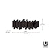 Umbra Sticks Wall-Mounted Coat Rack Rail Hook with 5 Retractable Pegs – Modern, Space-Saving Storage Organizer, Espresso