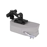 Fahrradsatteltasche mit wasserdichter Konstruktion und schnell abnehmbarem Gurtsystem, kompatibel mit Rennrad-MTB- und Fahrradsätteln (grau)