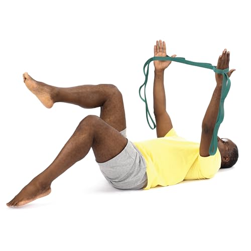 optp the original stretch out strap with exercise pilates essentials book - usa made top choice for physical therapy pilates stretching or knee therapy