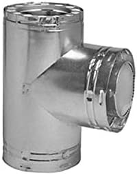 Metal Fab 6TGGT 6quot; Temp/Guard 2100 Chimney Galvanized Insulated Tee W/Tee Cap