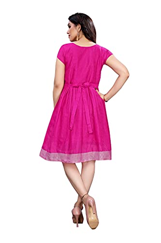 Image of PERFECTBLUE Women's Linen Blend Dress Shirt Pink XXL