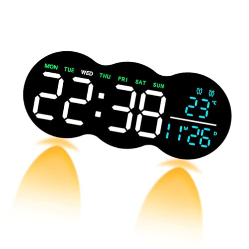 Horloge murale numérique LED idéale pour décorer le salon et le bureau - 5