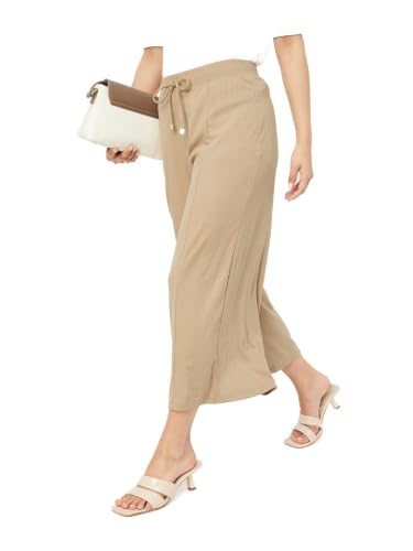 Image of Max Plus Size Women Ribbed Relaxed Fit Culottes