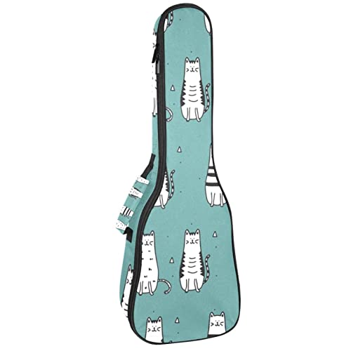 Housse de ukulélé soprano avec motif de chat amusant pour ukulélé ténor – Housse pour ukulélé adulte avec sangles… - Les Beatles, Paul McCartney, John Lennon, RIngo Starr, George Harrison Housse de ukulélé soprano avec motif de chat amusant pour ukulélé ténor - Housse pour ukulélé adulte avec sangles…