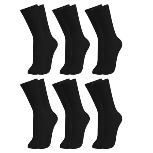 Kit 06 Pares de Meia Cano Longo Trifil Sola Atoalhada Algodão Masculino Adulto | 6 Pretas | 39-43
