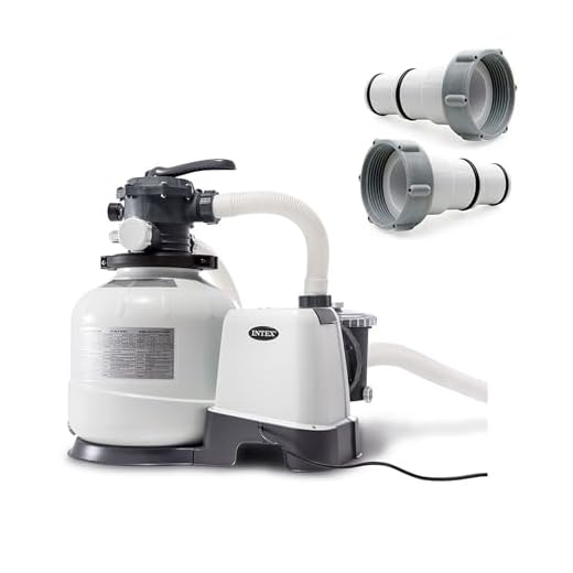 Intex 2800 GPH Above Ground Pool Sand Filter Pump w/Threaded Hose Adapter (Pair)