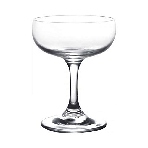 Cocktail coupe glasses set of 2 – 7 Ounce champagne flutes – Clear champagne saucer – Ideal for champagne tower - Martini toasting stemware - Party cups for appetizers desserts - Great romantic gift