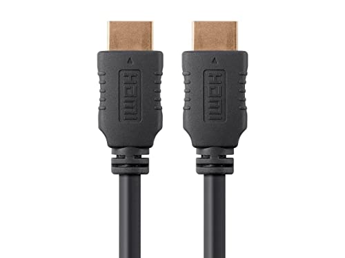 Monoprice 4K High Speed HDMI Cable - HDMI 2.0, 4K@60Hz, HDR, HDR10, Dolby Vision, 18Gbps, YUV 4:4:4, 28AWG, with Ferrite Cores, 5 Feet, Black - 3 Pack