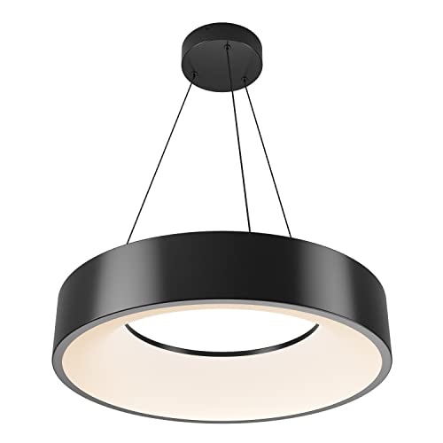 ARTIKA Aiden Modern Black Chandelier - Dining Room Led Light Fixture Pendant Dimmable with Adjustable Light Color Temperature (Kelvin)