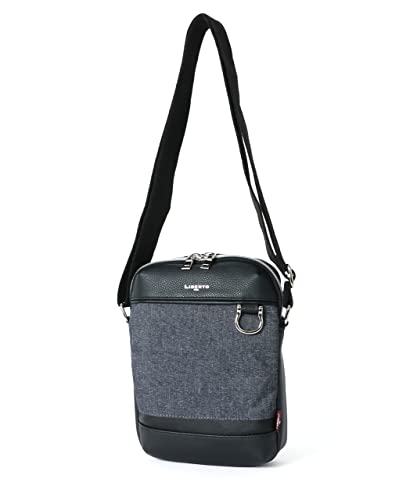 [リベルト エドウィン] ショルダーバッグ メンズ 切替え 鞄 斜めがけ フェイクレザー おしゃれ ブランド ブラック Free