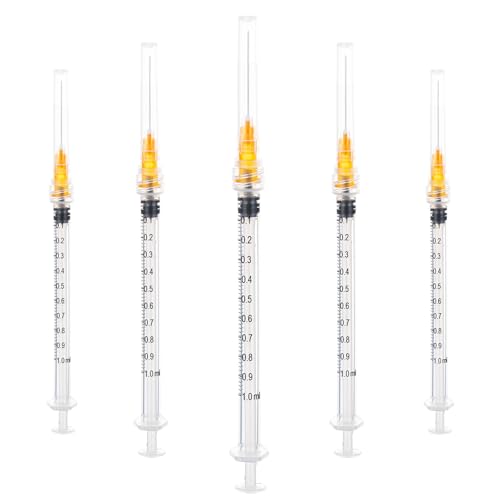 1ml/cc 25G 25mm Dispensing Measuring Tools Individually Packaged for Measuring Liquids in Science Labs Plant Watering (20)